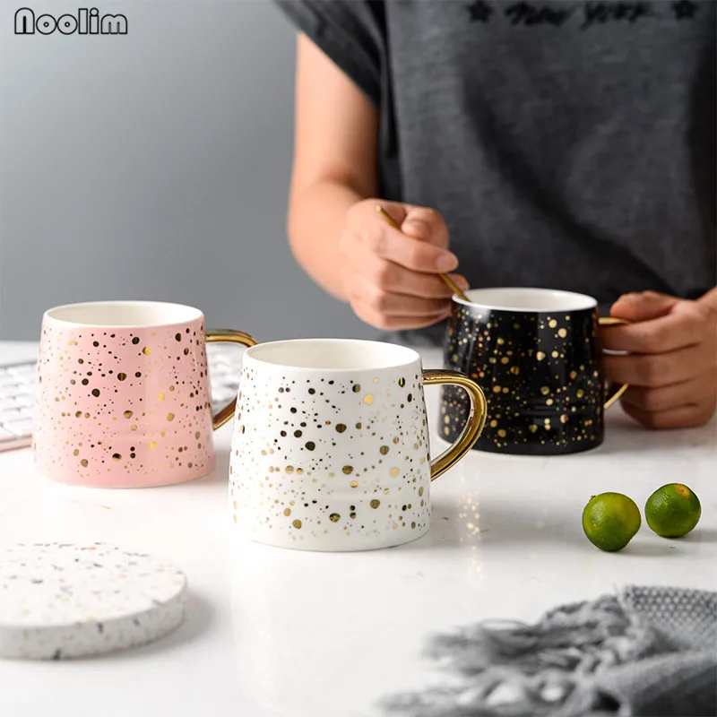 Керамическая кофейная кружка NOOLIM для молока с рисунком звездного неба