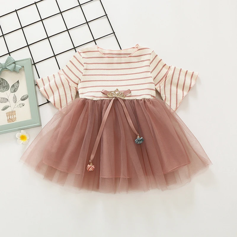 Платье для маленьких девочек Детские праздничные платья костюм принцессы От 1 до