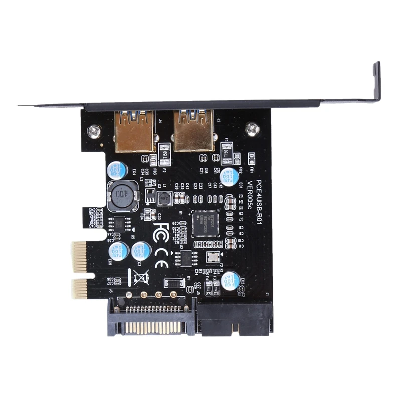 Супер скорость Usb 3 0 Pci E 2 порта Express плата расширения 19 контактный разъем питания