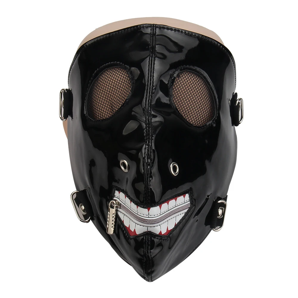 MZ-011-Black Балаклава мотоциклетная маска для лица из искусственной кожи мото маска для лица Ретро Маска для лица Панк косплей локомотив заклепки маска для мужчин и женщин - Цвет: MZ-011-Black