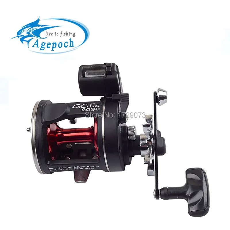 Agepoch Рыбалка Троллинг Электрический Счетчик Колеса Мощный Барабанные Тормоза
