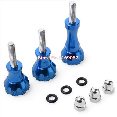 30 шт./лот синий GoPro аксессуары цветная ручка для большого пальца болт гайка Винт