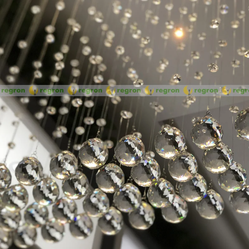 Светодиодная хрустальная люстра хрустальные светильники для столовой длинный