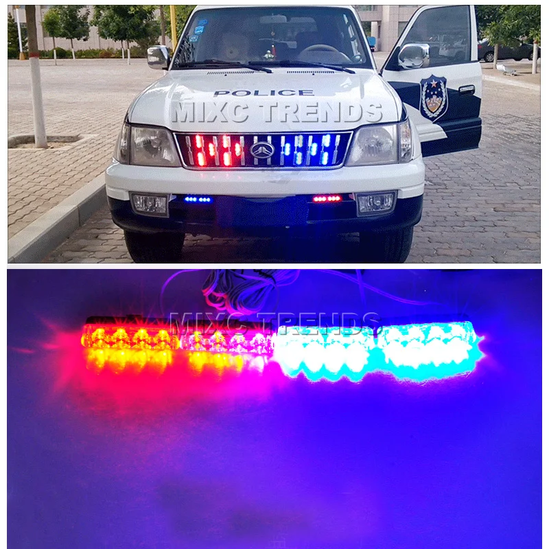 

Wireless Remote 8x4 Led Ambulance Police light DC 12V Strobe Warning light for Car Truck Emergency Light Flashing F MIXC TRENDS