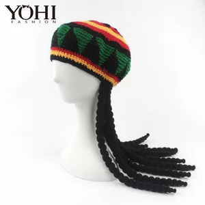 Новый модный нарядный костюм для вечерние, берет в стиле хиппи, дредов, парик, шляпа раста, Боб, Марли, Карибский нарядный костюм, шляпа