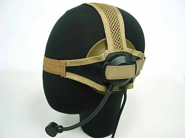 

Airsoft TASC гарнитура наушники Tan OD f/ ICOM PTT 2 Pin Радио Walkie