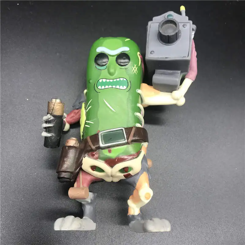 Зеленый POPS Рик и Морти и Пикл Рик с лазерной фигуркой Коллекция ПВХ модель игрушки для детей подарок без коробки - Цвет: Зеленый