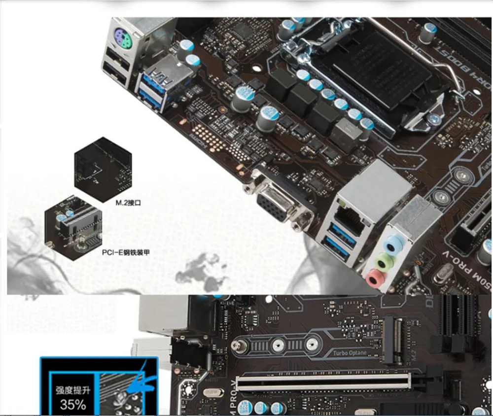 Новая материнская плата MSI B250M PRO-V LGA1151 оригинальная материнская плата DDR4 USB 3,1