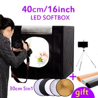 cy 404040cm 16light photo box soft box mini photo studio photograghy softbox led photo lighting studio shooting tent box kit