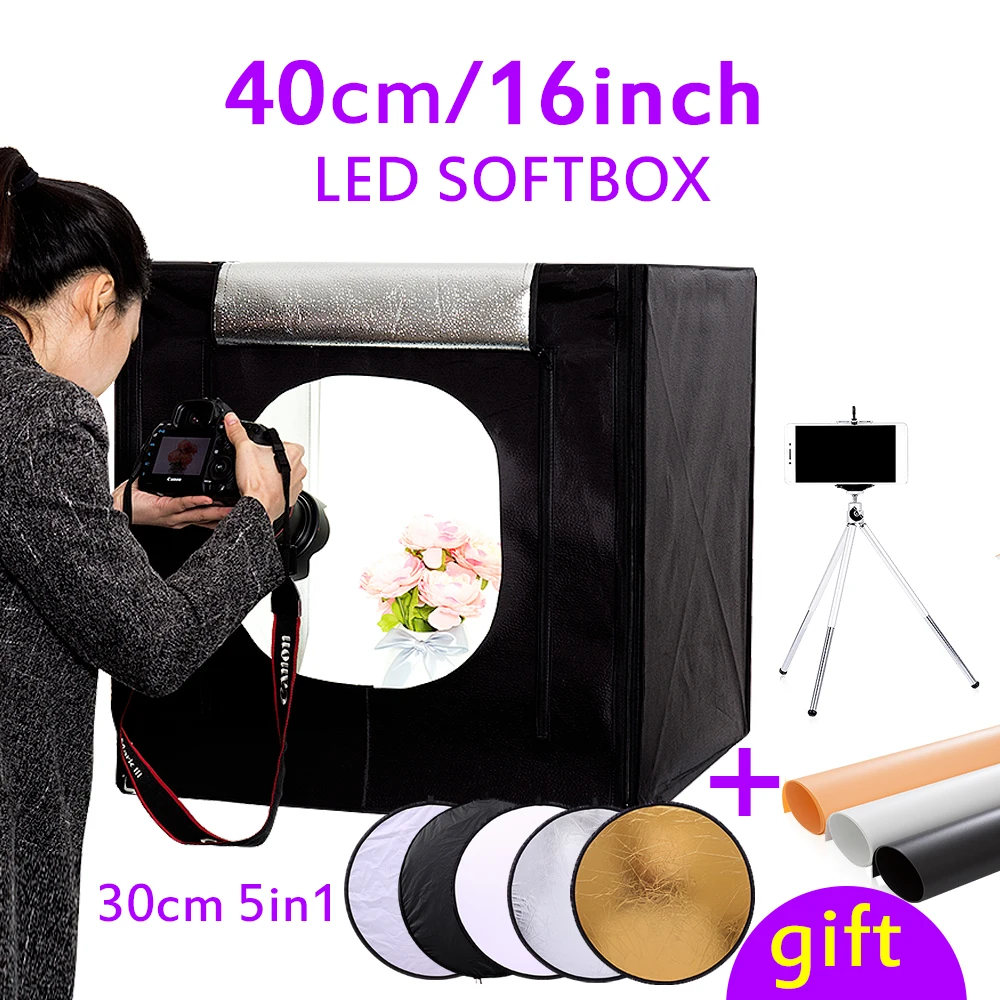 CY софтбокс для фотостудии 40*40*40 см 16 &quotсофтбокс фотосъемки Led студийной