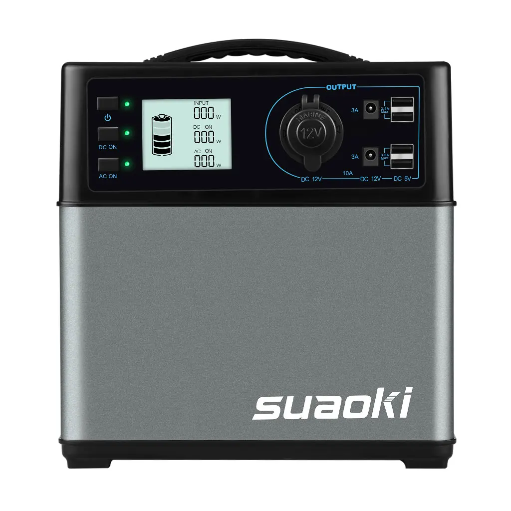 Suaoki 400Wh портативный генератор солнечной электростанции с AC DC USB быстрая зарядка для аварийного электронного пускового устройства автомобиля