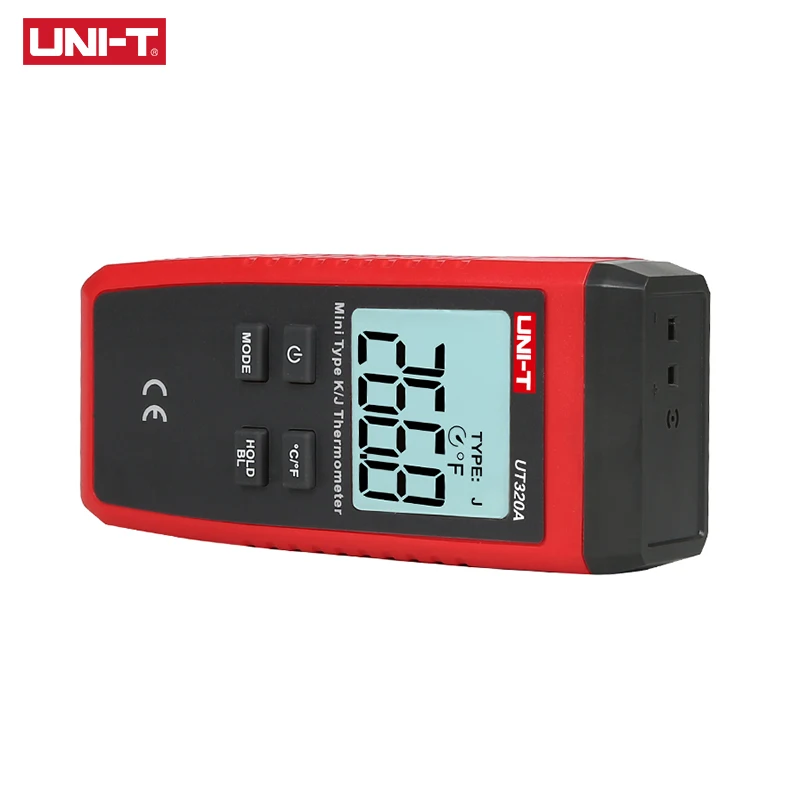 UNI-T UT320A UT320D мини-цифровой термометр с контактным типом двухканальный K/J измеритель температуры с ЖК-подсветкой термостат для хранения данных