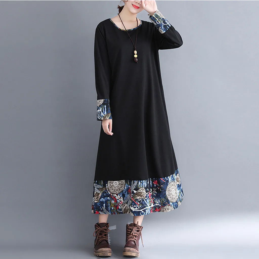 Платье в горошек осеннее праздничное платье розовое Макси-платье стиле бохо с