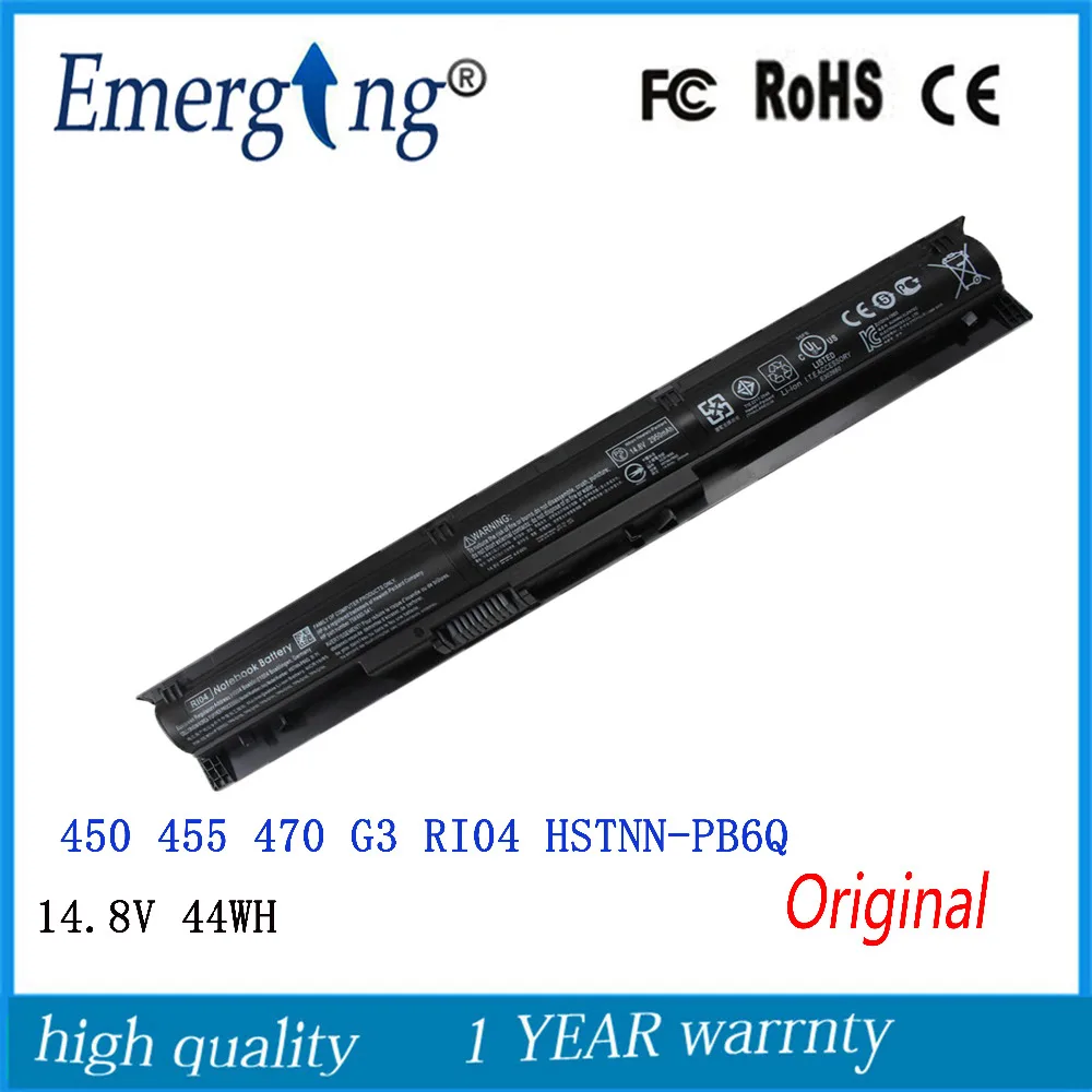 

14,8 V 44Wh новый оригинальный аккумулятор для ноутбука HP proBook 450 455 470 G3 G4 HSTNN-PB6Q RI04 TPN-Q141