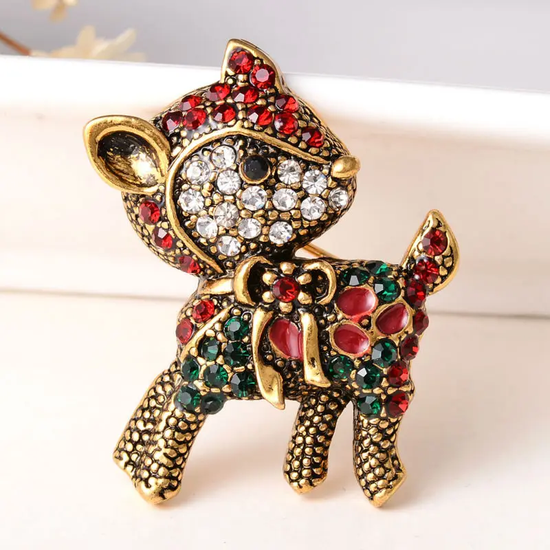 Новый дизайн из горного хрусталя винтажная Рождественская елка брошь для женщин