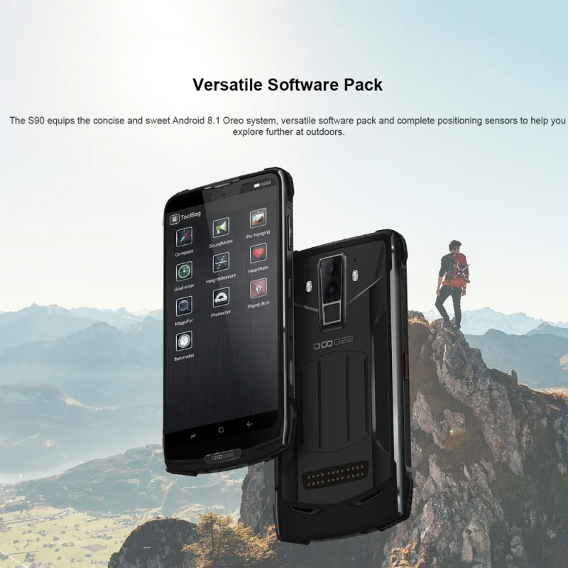 DOOGEE S90 прочный смартфон 6 ГБ+ 128 Гб 6,18 дюймов IP68 Водонепроницаемый Android 8,1 MTK6771 две sim-карты 4G NFC, OTA мобильный телефон