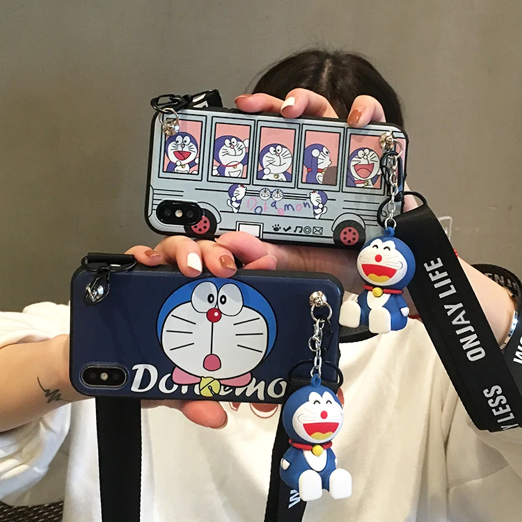 Мультяшный чехол для Samsung s8 s9 телефона Doraemon c5/c7/c9pro мягкий galaxy s8/s9 plus + 3D держатель