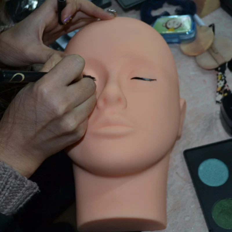 High Mannequin Flat Head Silicone Practice False Eyelash Extensions Make Up Model Massage Training Quality well 88 |