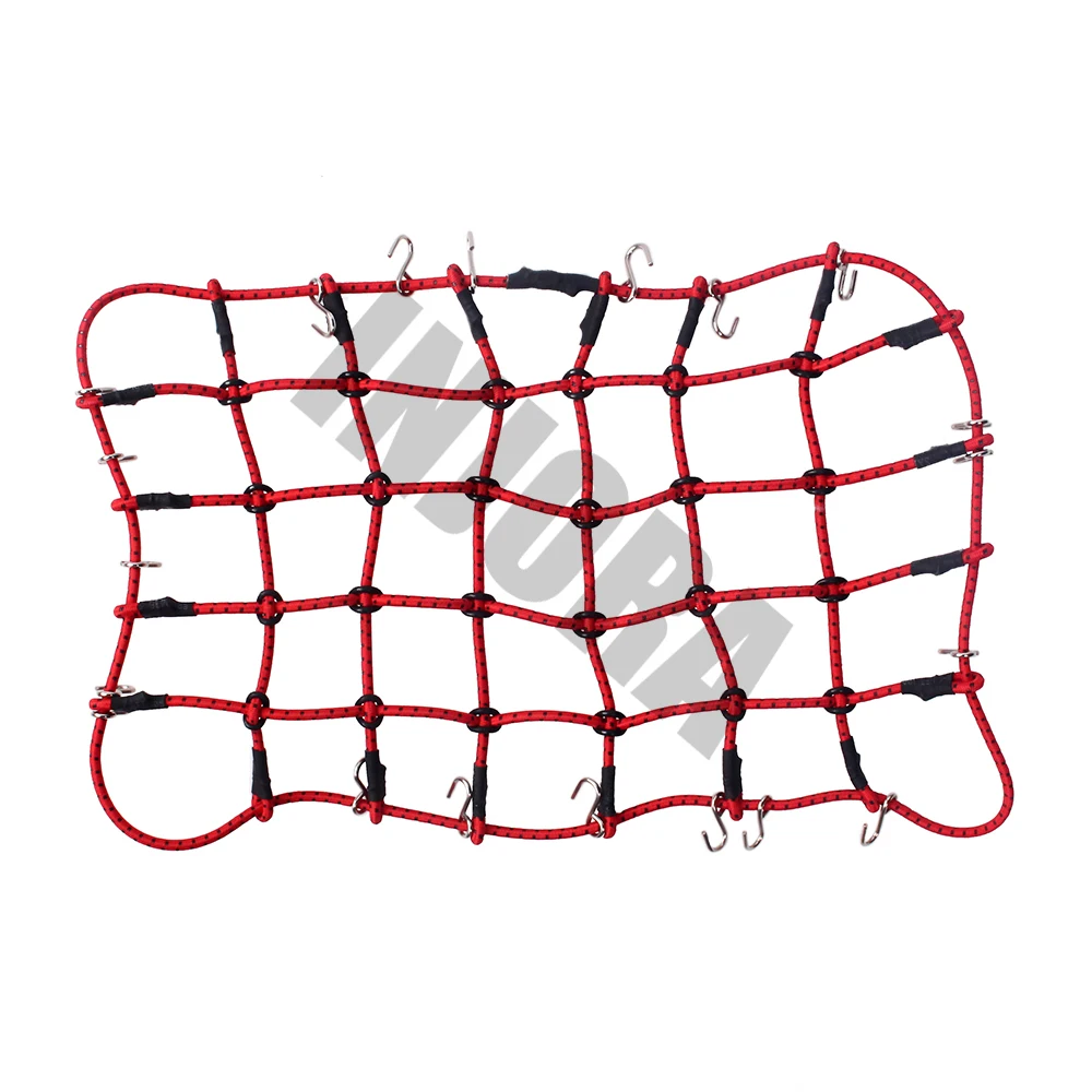 INJORA 1PCS Black Red Elastic Luggage Net for 1:10 RC Rock Crawler Traxxas TRX-4 D90 AXIAL SCX10 Car Accessories | Игрушки и хобби