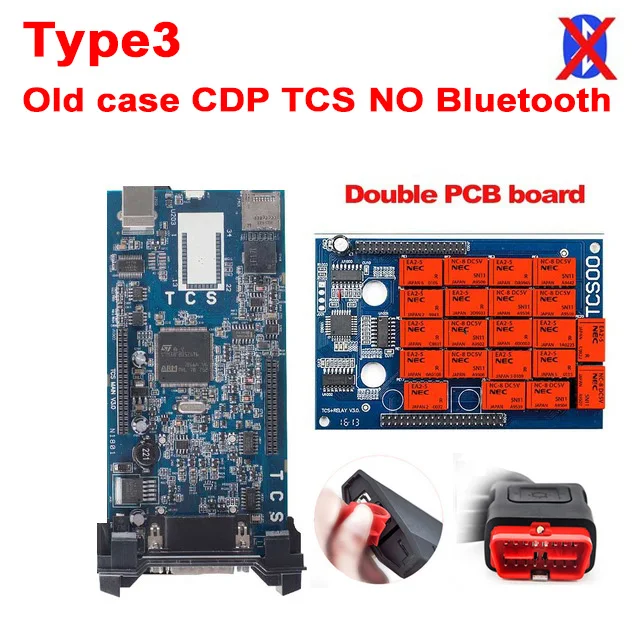 Type3 old case BT CDP TCS plus. R0 keygen программное обеспечение такой же как mvd multidiag Pro для автомобилей/грузовиков OBDII OBD2 автоматический диагностический инструмент OBD 2 сканер - Цвет: Type3 old case BT