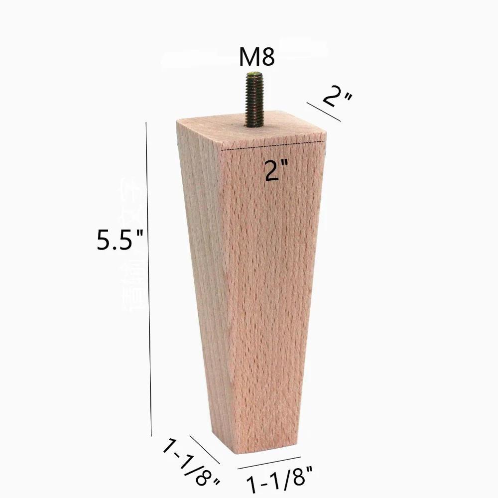 4Pcs 14cm Tapered Solid Beech Replacement Sofa Couch Chair Ottoman Loveseat Coffee Table Cabinet Wood Furniture chair | Мебель