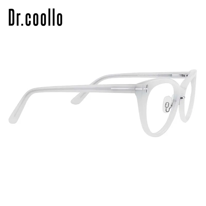 Женские оправы для очков Drocoollo белые ацетатные кошачий глаз|Мужские очки кадры| |