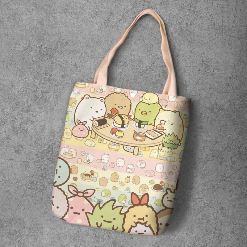 IVYYE Sumikko gurashi, модная, аниме, складная, Холщовая Сумка для покупок, повседневные сумки на плечо, настраиваемая Сумка-тоут, женская, для девочек, Новинка - Цвет: Image Color