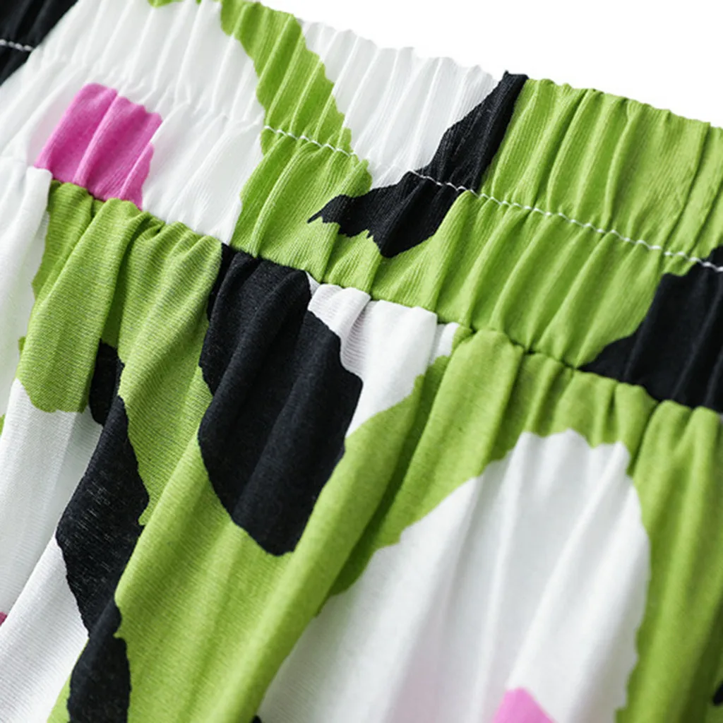 Womail Skirts New Fashion High Waist Skirt Print Summer Long Skirts Elastic Waist A Line Long Skirts For Women BohemianJ611