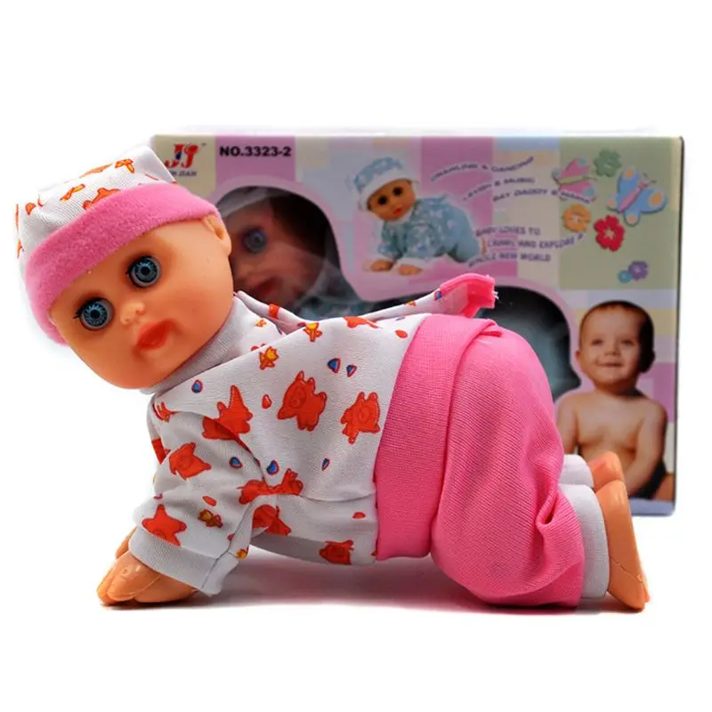 Бесплатная доставка забавная электрическая умная кукла смеющаяся плач пение
