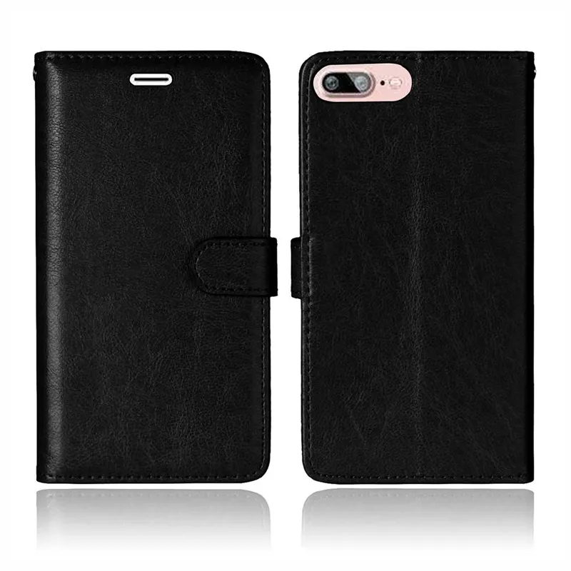 Чехол книжка для iPhone 7 Plus из искусственной кожи в стиле ретро с кошельком Crazy Horse 8