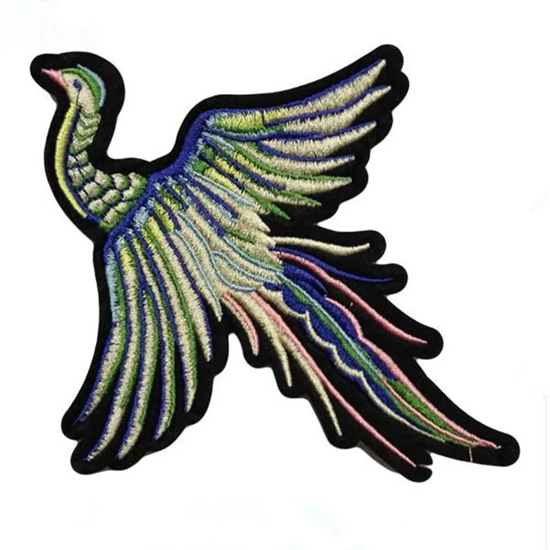 ChicLady 16CM Fly Bird Embroidered Stripes Applique Patches for Clothing Diy Cloth Sticker Iron on Super Badges Biker Parches OG | Дом и сад