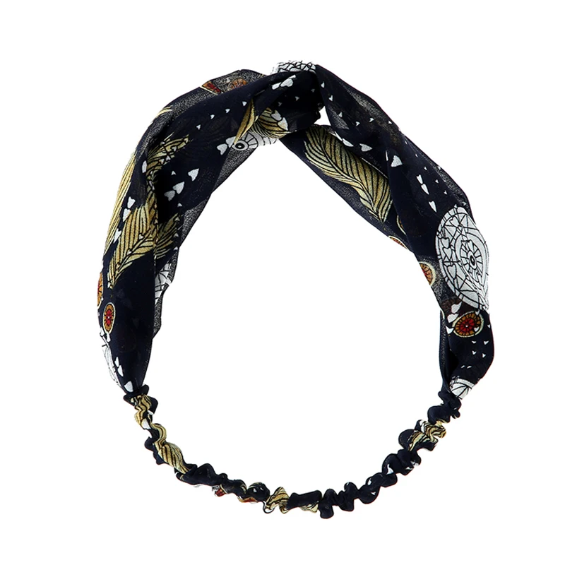 Fashion Adult Ladies Girls Twist Floral Headband Elastic Head Wrap Turban Hair Band Headwear Beach Accessories | Аксессуары для