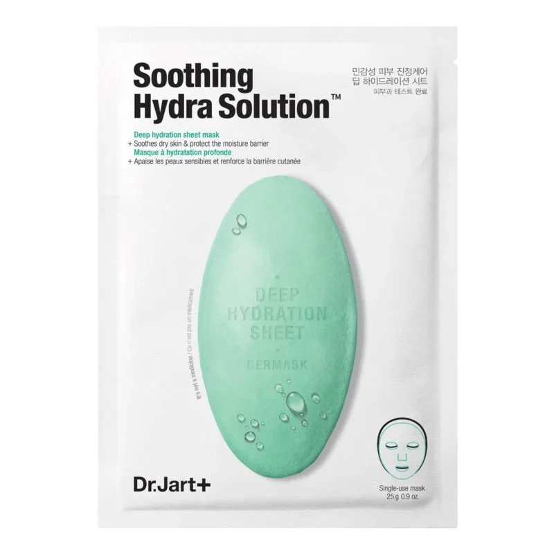 Dr. Jart+ маска для лица, маска для лица, водная струя, Успокаивающая, Hydra раствор, Корейская маска для лица, против морщин, для лица, пузырьковая черная маска