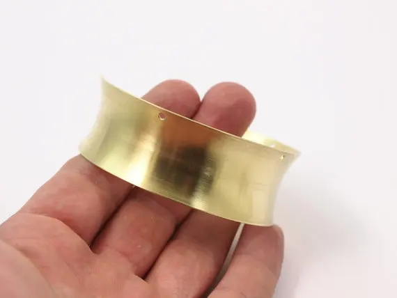 Браслет-манжета из необработанной латуни пустой браслет с 7 отверстиями (ширина 25