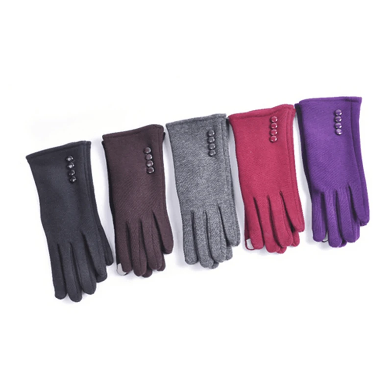 Women Touch Screen Gloves Black Red Gray Solid Winter Warm Mittens Soft Smartphone Wrist For Mobile Phone | Аксессуары для одежды