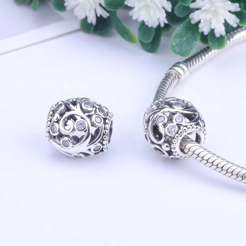 Authentic 100% 925 Sterling Silver Original Charms Beads For Jewelry Making Charm Crystal Fit Bracelet &amp Bangle Bead | Украшения и