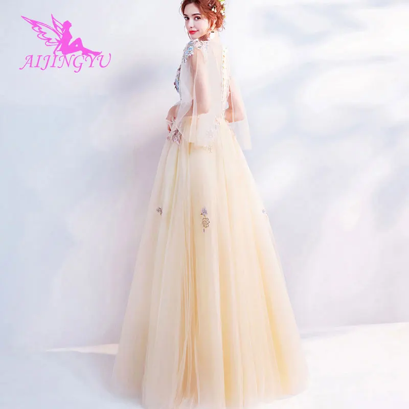 

AIJINGYU 2021 2020 ivory Customized new hot selling cheap ball gown lace up back formal bride dresses wedding dress TJ303