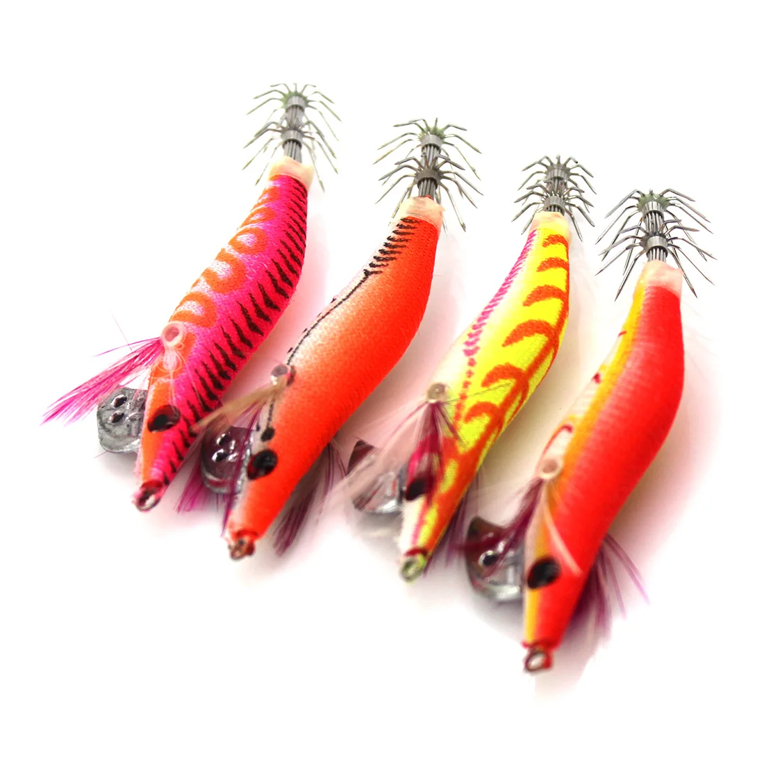 Random Color Hot New Promotions Noctilucent 1 Pc Shrimp Lure Fishing Crank Bait For Squid Tackle Hooks 8cm 7.2g 4 Shape | Спорт и