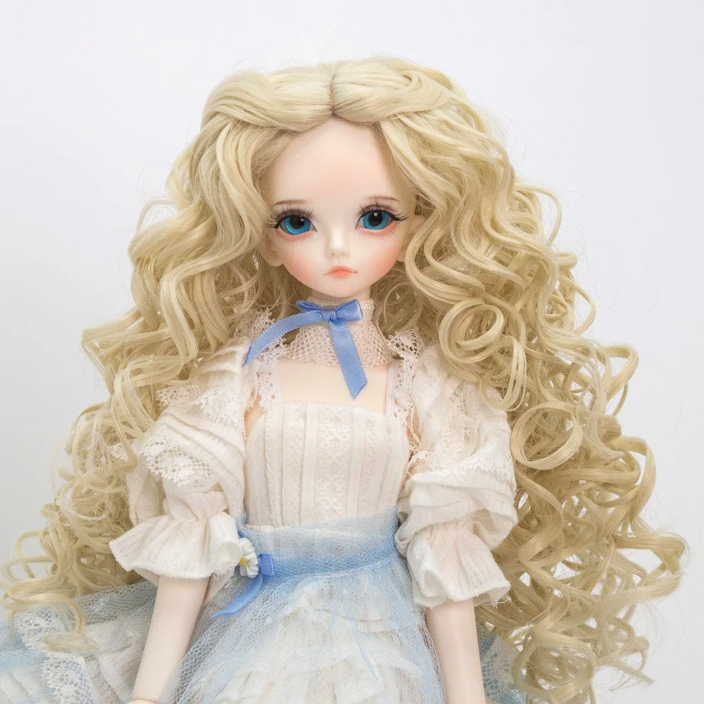 Горячая продажа длинные вьющиеся волосы парик для 1/3 1/4 1/6 BJD SD LUTS куклы