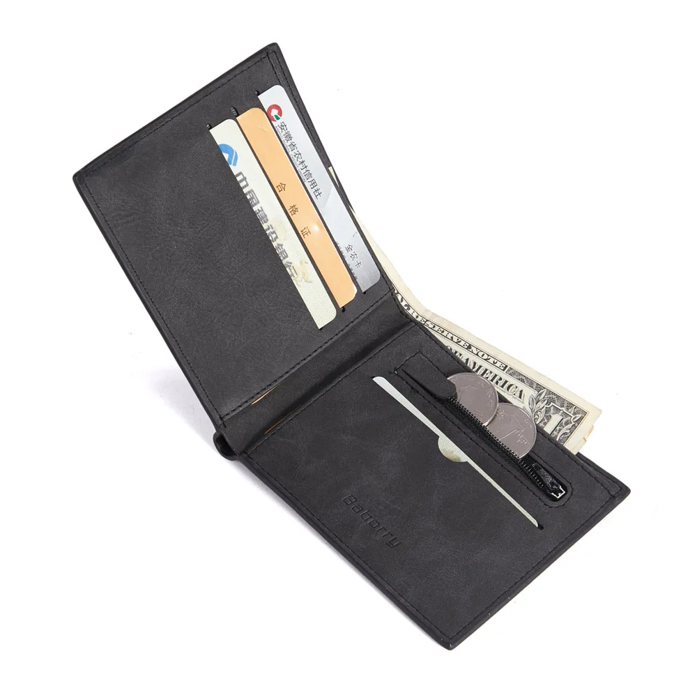Fashion Rfid Men Wallets Mens Wallet with Coin Bag Zipper Small Mini Purses New Design Dollar Slim Money 2019 | Багаж и сумки
