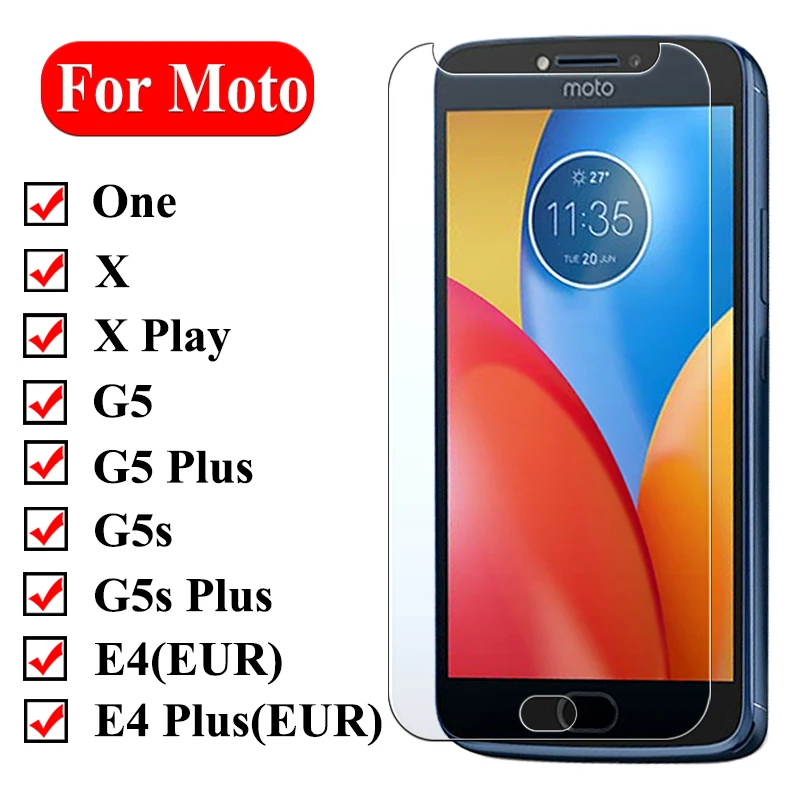 Закаленное стекло для Moto One E4 G5 G5s X Plus Play Tremp защитное стекло 4E 5G E 4 5 Защитная пленка 9H