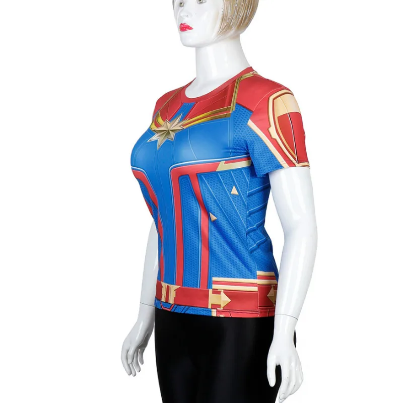 2019 унисекс ms. Marvel Марвел Капитан цифровой печати Футболка супергерой героиня