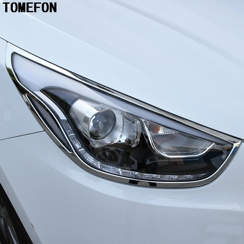 Хромированная накладка на передние и задние фары для Hyundai ix35 2013 2014 2015|trim cover|chrome