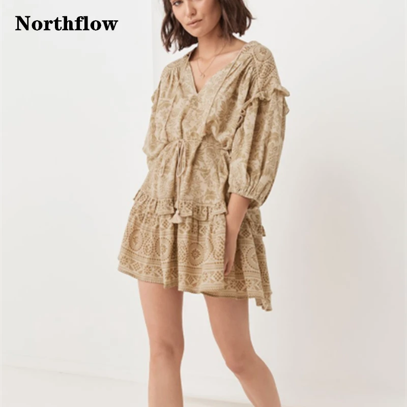 Летнее Женское Платье vestidos de fiesta вечернее платье sert дикое Цветочное с бахромой и