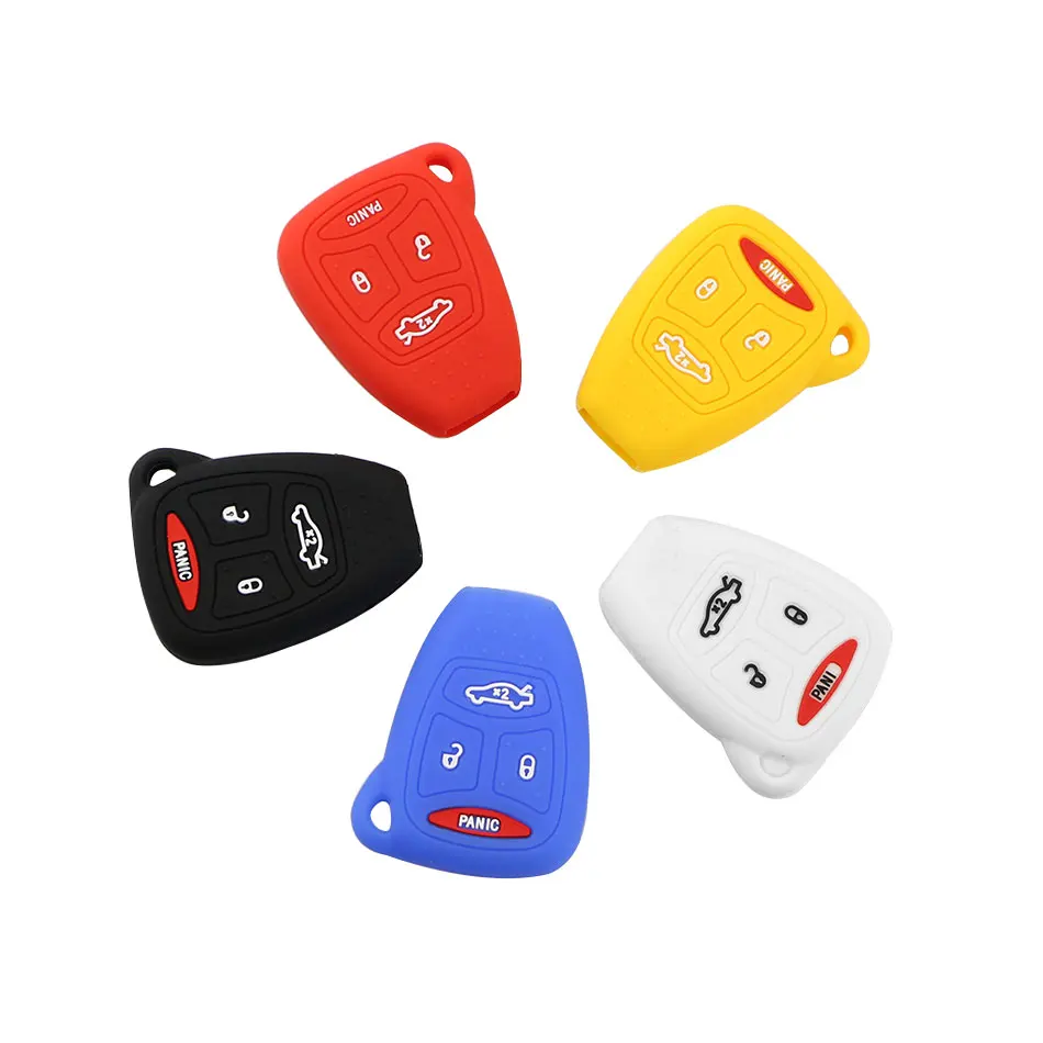 

1Piece Silicone Car Key Holder Protective Bag Case Cover for Jeep Grand Cherokee Compass Patriot for Dodge Journey Chrysler 300C