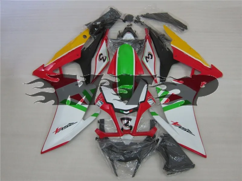 Мотоцикл инъекций Полный комплект обтекатель для Aprilia RSV4 1000 RSV1000 2011 2012 2013 11-14 АБС кузов красный, белый