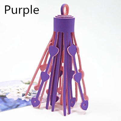 Purple 4 шт. винтажный искусственная кожа любовь форма ювелирные изделия с кистями самодельный брелок сумка Подвеска декоративные аксессуары ремесла кисточки отделка - Цвет: Purple