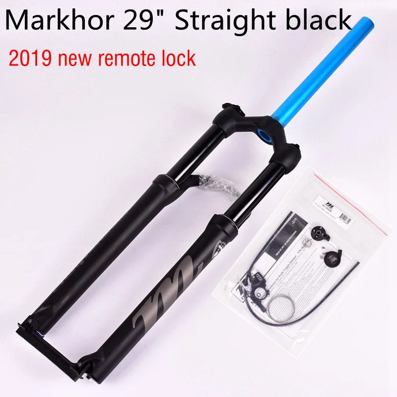 Straight remote BK29 Велосипедная вилка Manitou MARKHOR Велосипедная вилка 26 27,5 дюймов 29er горная вилка для горного велосипеда масло для подвески и газовая вилка Дистанционный Замок 1635 г - Цвет: Straight remote BK29