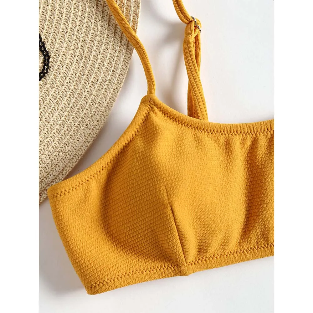 ZAFUL 2019 бикини с лентами набор мягкие купальники женский купальник на тонких