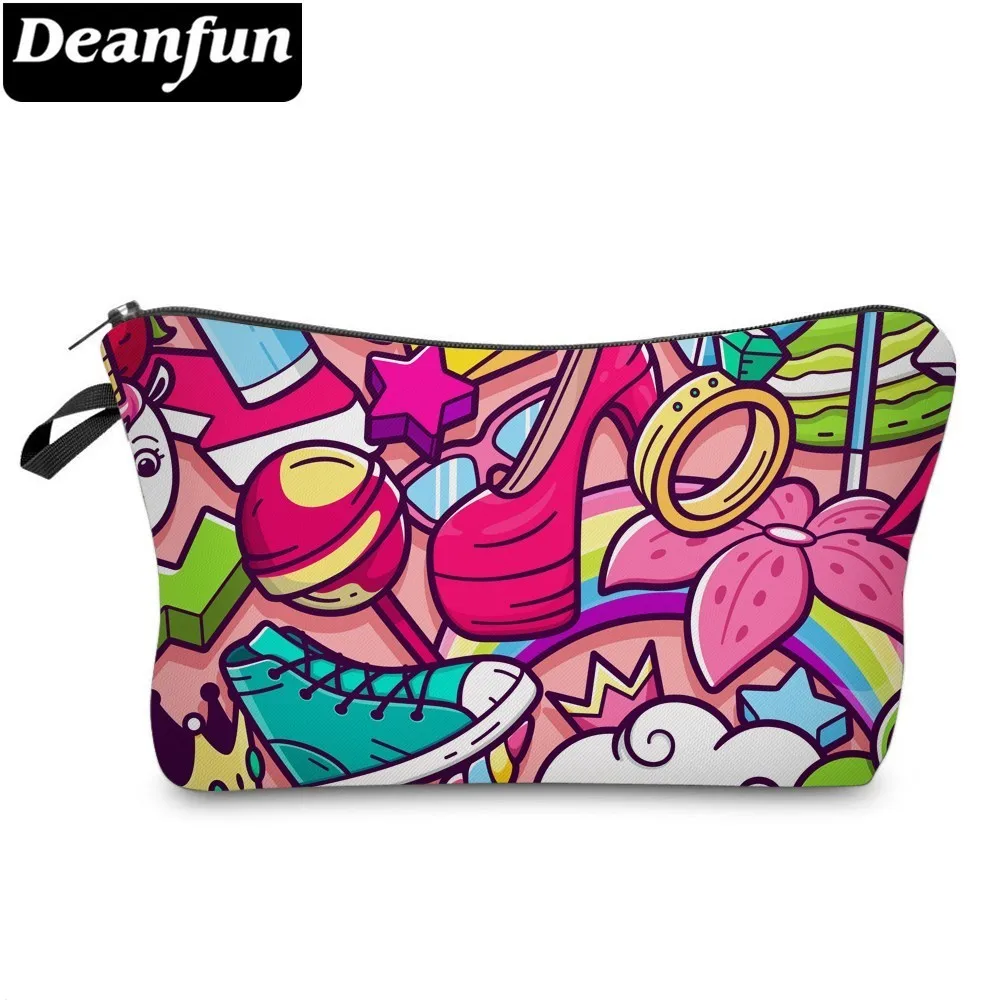 Косметичка Deanfun с единорогом водонепроницаемая принтом идеальный ромбовидный